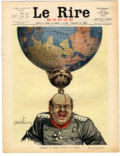 Omslag til "Den røde latter", satirisk i farverne af Jules Abel Faivre