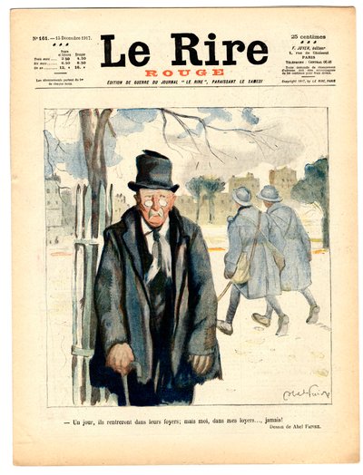 Cover af "" Den røde latter", Satirisk i farver af Jules Abel Faivre