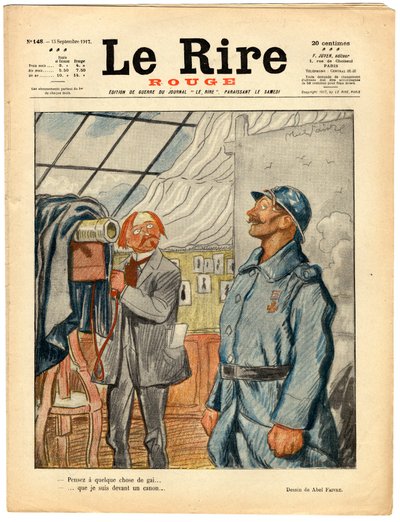Cover af "" Den røde latter", Satirisk i farver af Jules Abel Faivre