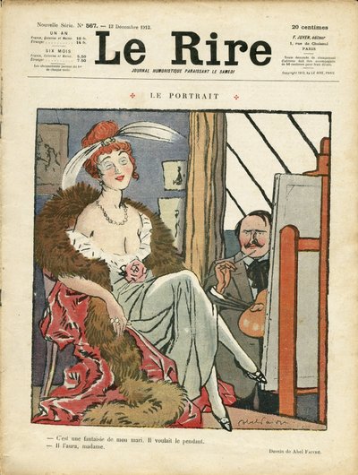 Illustration af Abel Faivre (1867-1945) til forsiden af Le Lire af Jules Abel Faivre