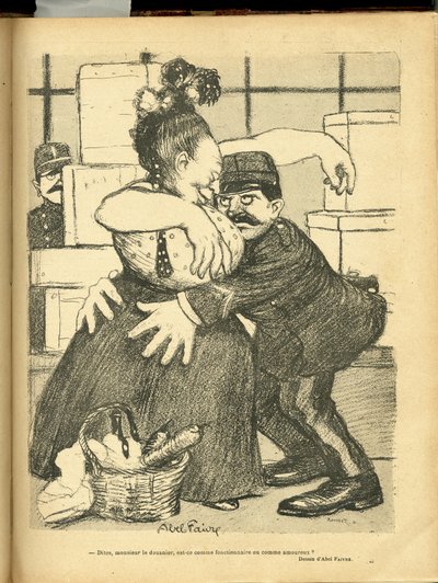 Illustration af Abel Faivre (1867-1945) i Le Rire af Jules Abel Faivre