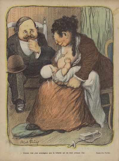 Illustration til Le Rire af Jules Abel Faivre