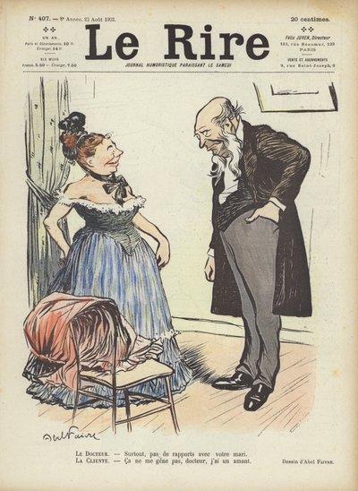 Illustration til Le Rire af Jules Abel Faivre