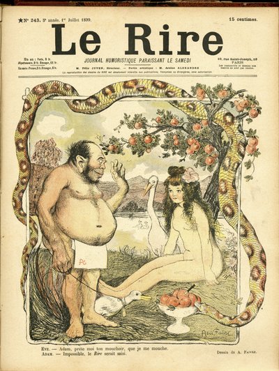 Illustration af Abel Faivre (1867-1945) til forsiden af Le Rire, nr. 243 af Jules Abel Faivre