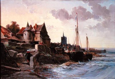 Souvenir de Douarnenes (olie på lærred) af Jules Achille Noel