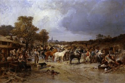 Hestemarkedet i Honnebont, 1871 af Jules Achille Noel