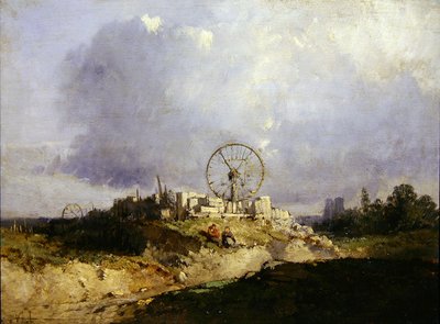 The Quarry (olie på panel) af Jules Achille Noel