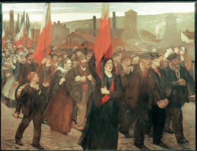 Strejke i Le Creusot af Jules Adler