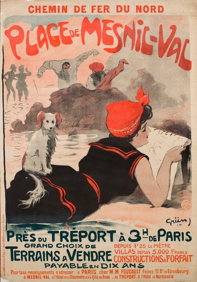 Nordbane. Mesnil-Val Strand, 1901. af Jules Alexandre Grün