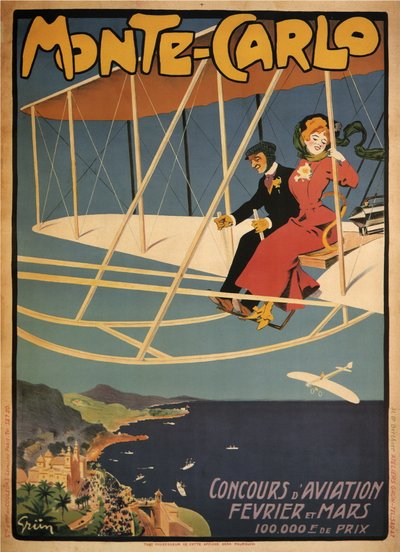 Monte-Carlo Competition Aviation (plakat) af Jules Alexandre Gruen or Grun