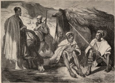 Kabylstammer i Algeriet i 1857. Stik efter tegning af Jules Rigo. Stik i “Le Monde illustrious”” fra 1857. Privat samling. af Jules Alfred Vincent (after) Rigo