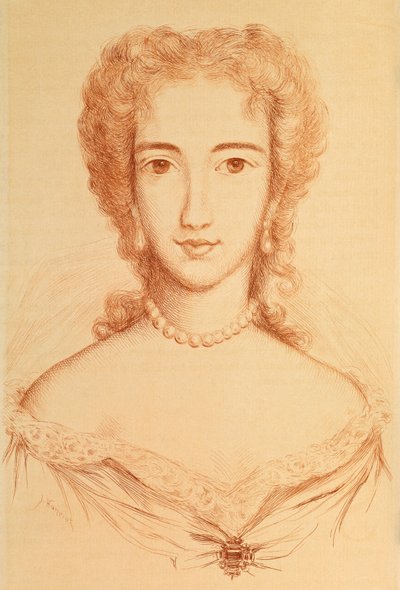 Portræt af Armande Bejart af Jules Armand Hanriot