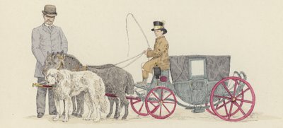 Dværgevogn (farve litho) af Jules Arsene (after) Garnier