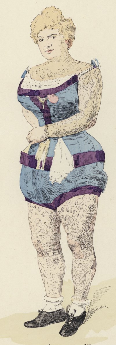 Tatoveringer (farve litho) af Jules Arsene (after) Garnier