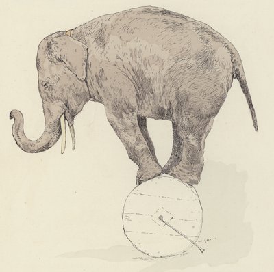 Elefant balancerer af Jules Arsene Garnier