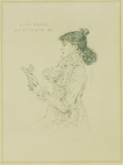 Portræt af Sarah Bernhardt, 1879 af Jules Bastien Lepage