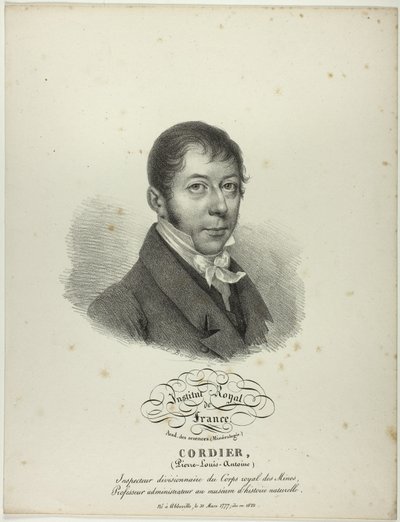 Portræt af Pierre-Louis-Antoine Cordier af Jules Boilly