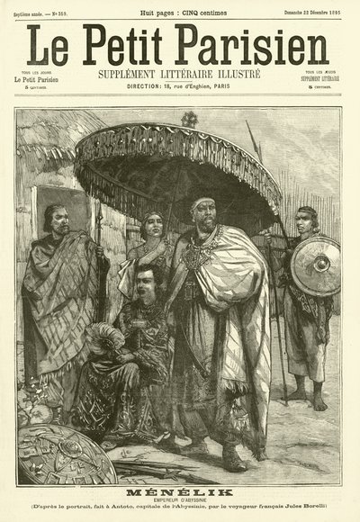 Menelik, kejser af Abessinien af Jules Borelli
