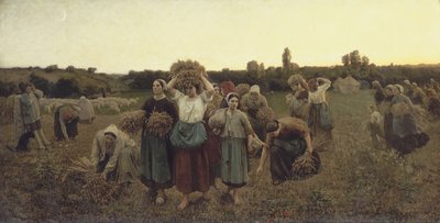 Calling in the Gleaners, 1859 af Jules Breton