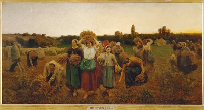 Reminder of the gleaners (maleri på lærred) af Jules Breton