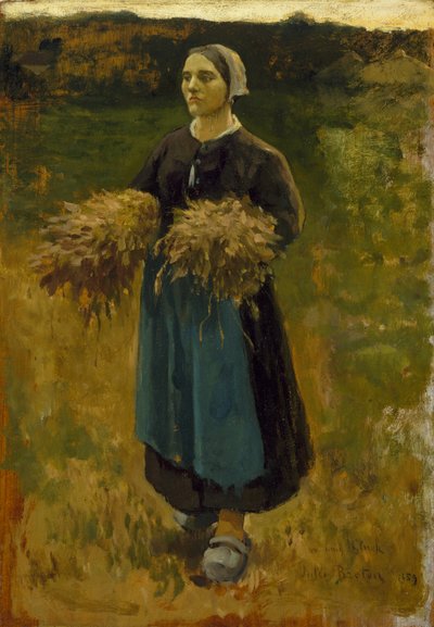 The Gleaner, 1859 af Jules Breton