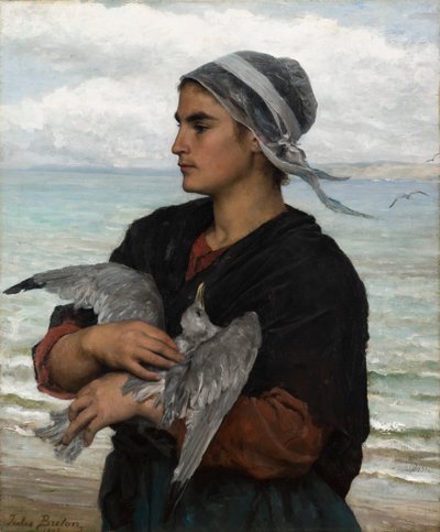 Den sårede måge af Jules Breton