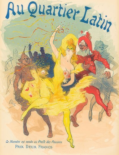 I Latinerkvarteret. 1894 af Jules Cheret