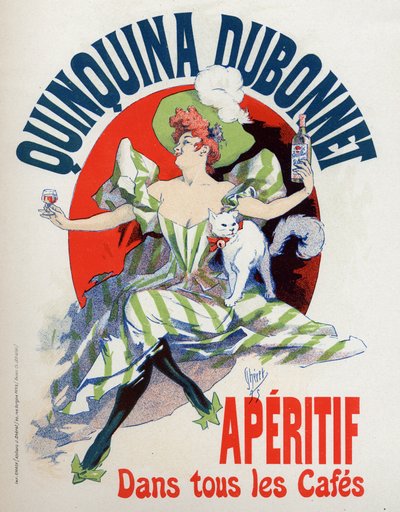 Mad og drikke. Quinquina Dubonnet aperitif. Plakat af Jules Cheret, Frankrig af Jules Cheret