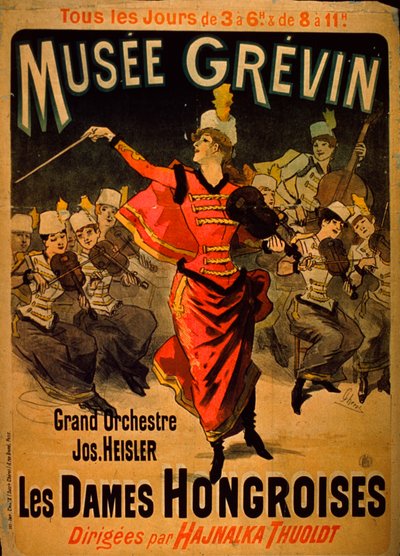 De ungarske damer på Musée Grévin, 1888 af Jules Cheret