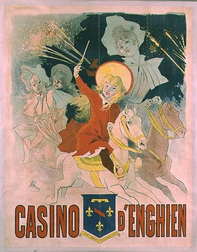 Plakat, der reklamerer for Casino dEnghien, 1898 af Jules Cheret