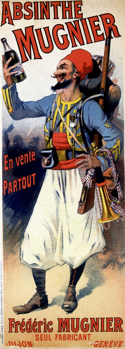 Plakat for absint Mugnier - af Jules Cheret af Jules Cheret