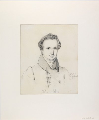 Portræt af Victor Hugo 1802-1885, 1830. af Jules Claude Ziegler
