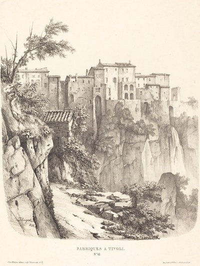 Bygninger i Tivoli af Jules Coignet