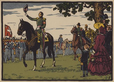 Guillaume Henri Dufour, schweizisk general og ingeniør (farve litho) af Jules Courvoisier