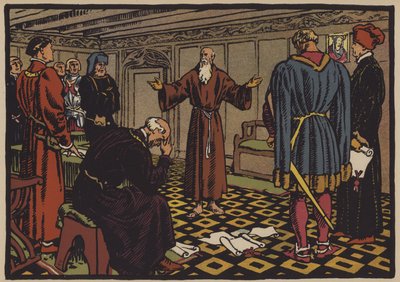 Eremitten Niklaus von Flue og Stans-traktaten, 1481 af Jules Courvoisier