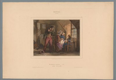 Dårlig arbejdstager kommer hjem uden løn Misère (30 Ans) (titel på objekt) Dyder og laster (serietitel) Vice et Vertu, Album Moral (...) (serietitel) af Jules  David