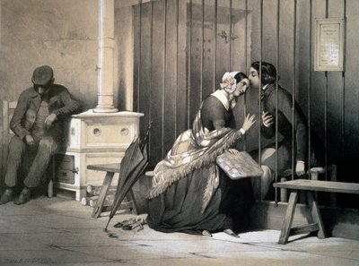 Fange, af Jules David (1808-1892), gravering, Frankrig af Jules David