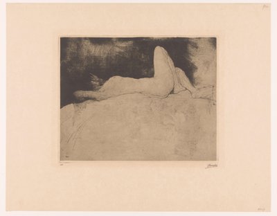 Ligger nøgen Nu (titel på objekt) af Jules De Bruycker (signed by artist)