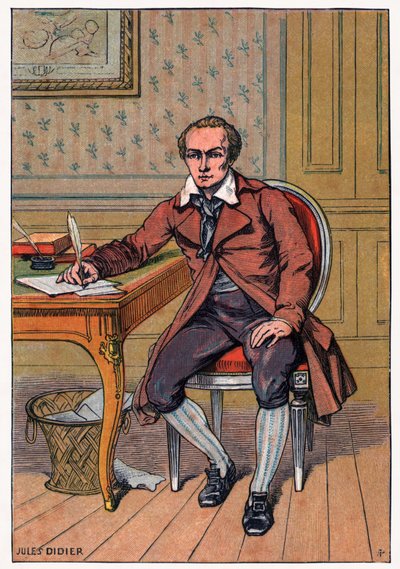 Andre Chenier, ca. 1900 (gravering) af Jules Didier