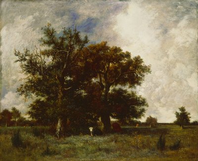 Fontainebleau Oaks af Jules Dupré