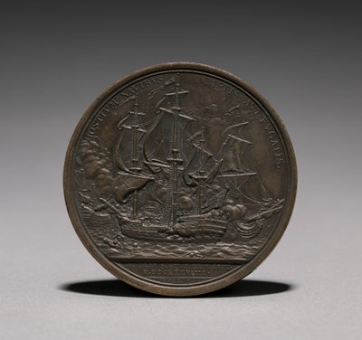 Medalje: John Paul Jones omvendt. af Jules Dupré