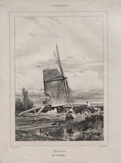 Mølle i Sologne, Frankrig, 1835. af Jules Dupré