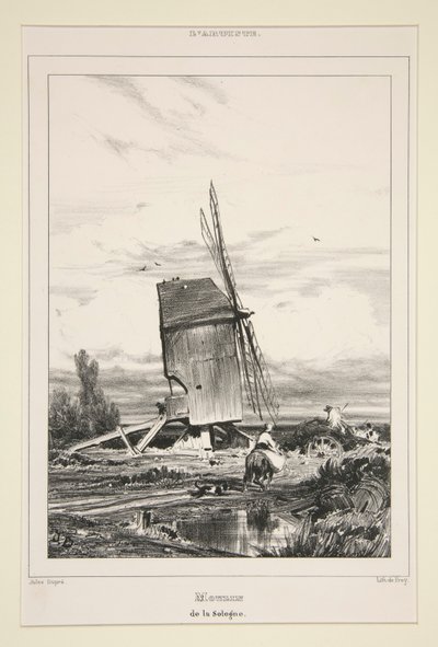Sologne Mølle af Jules Dupré