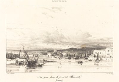 Vis i Plymouth Port (udsigt taget i havnen i Plymouth) af Jules Dupré
