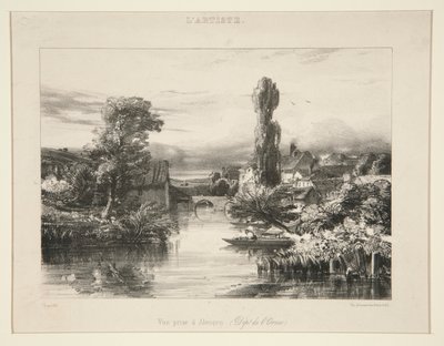 Vue Prize a Alencon ; fra L af Jules Dupré