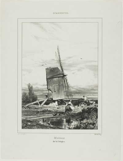 Vindmølle i Sologne af Jules Dupré