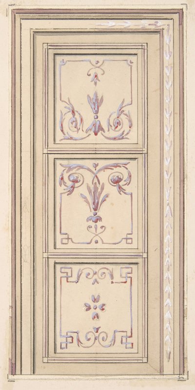 Design til loft, anden halvdel af 1800-tallet. Skaber: Jules-Edmond-Charles Lachaise, Eugène-Pierre Gourdet. af Jules Edmond Charles Lachaise and Eugène Pierre Gourdet