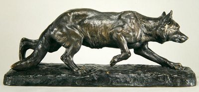 Krøjende ulv (bronze) af Jules Edmond Masson
