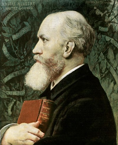 Portræt af Charles Gounod (farvelitografi) af Jules Elie Delaunay