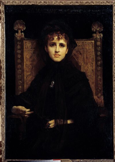 Portræt af Madame Georges Bizet (1849-1926). Maleri af Jules Elie Delaunay (1828 - 1891) af Jules Elie Delaunay